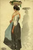 Henri Harpignies, Korbträgerin aus Capri