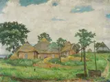 Ernst Wilhelm Eitner, Gehöft auf Rügen, Oil on canvas