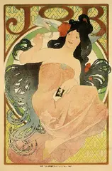 JOB by Alphonse Mucha, 1898, Lithograph in colours, sold Oct 2005