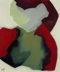 Komposition by Otto Ritschl, 1975, Oil on fibreboard, sold Oct 2005