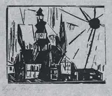 Lyonel Feininger, Troistedt, 1919, Woodcut