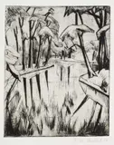 Erich Heckel, Parksee, 1914, Drypoint