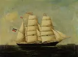 Bremer Bark "Kepler" vor Helgoland by Heinrich A. S. Petersen und Peter Chr. Holm, Oil on canvas, sold Oct 2005