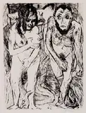 Max Beckmann, Adam und Eva, 1917, Drypoint