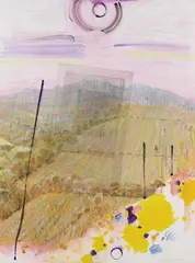August Ohm, Toskana (Blick auf Poppiano III), 2000, Oil on cardboard