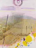 August Ohm, Toskana (Blick auf Poppiano III), 2000, Oil on cardboard