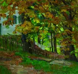Hans und Leo Putz Roth, Schloß Hartmannsberg, 1912, Oil on canvas