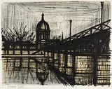 Bernard Buffet, Paris. Le pont des arts, 1962, Lithograph in colours