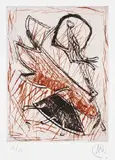 Markus Lüpertz, Steelpoints and Poems, Drypoint
