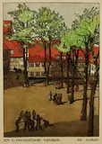 Käte Lassen, Flensburg. Aus den alten Winkeln der Stadt, 1910, Lithograph in colours