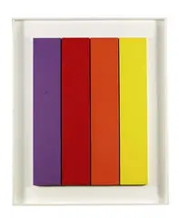 Hermann Bartels, Vier farbige Streifen, 1971, Oil