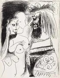 Pablo Picasso, Le vieux roi, 1959, Lithograph