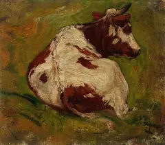 Hans Peter Feddersen, Kuhstudie, Oil on canvas