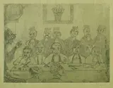 James Ensor, Les Bons Juges, 1894, Etching