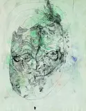 Kopf by Unica Zürn, Pen and Indian ink drawing, sold Oct 2005
