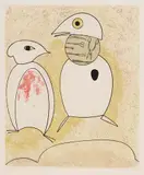 Max Ernst, Au printemps il se pare d'une notion nuptiale, 1975, Etching and aquatint in colours
