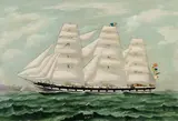 Thomas G. Purvis, Englisches Vollschiff "Lindisfarne", 1889, Oil on canvas