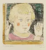 Erich Heckel, Kind am Fenster, 1946, Lithograph