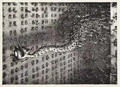 A. Paul Weber, Das Gerücht (I), 1953, Lithograph