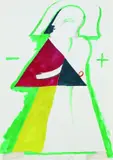 Ohne Titel (Für Toto am 28.10.72) by Horst Antes, 1972, Watercolour, sold Oct 2005