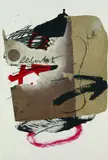 3 sheets: Komposition in Schwarz auf graubraunem Grund. Komposition. Libertat by Antoni Tàpies, Lithograph, sold Oct 2005