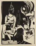 Heinrich Campendonk, Sitzender Harlekin