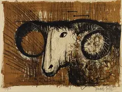 Le Bélier by Bernard Buffet, 1960, Lithograph in colours, sold Oct 2005