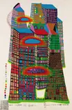 Good Morning City by Friedensreich Hundertwasser, Farbserigrafie und Metallprägedruck auf Fabriano (Trockenstempel), sold Oct 2005