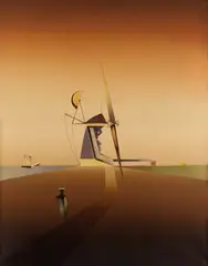 Hans Jaenisch, Inselmühle, 1975, Oil on canvas