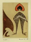 Max Ernst, Ohne Titel. 1949, Etching in colours