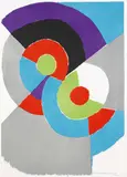 Komposition mit Halbkreisen by Sonia Delaunay, 1962, Lithograph in colours, sold Oct 2005