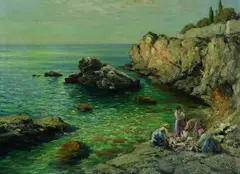 Otto Leu, Grotta Grimaldi, 1906, Oil on canvas