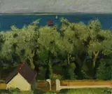 Josef (Sepp) Kienlechner, Blick auf einen See, Oil on canvas