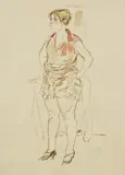 Georg Tappert, Dame mit gerafftem Rock
