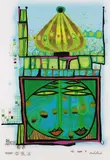 10002 nights Homo Humus come va how do you do by Friedensreich Hundertwasser, 1984, Silkscreen in colours, sold Oct 2005