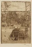 Im Mai by Heinrich Vogeler, 1897, Etching, sold Oct 2005