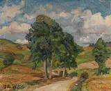 Carl Hans Schrader-Velgen, Sommerlandschaft, Oil on canvas