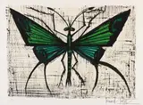 Bernard Buffet, Le Papillon vert, 1964, Lithograph in colours