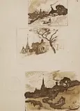 Félix Buhot, Drei Landschaftsskizzen