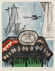 Schwarze Decke by Erich Heckel, 1963, Lithograph in colours, sold Oct 2005