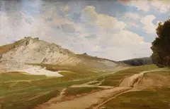 Sandiger Weg by Valentin Ruths, Oil on cardboard, sold Oct 2005