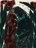 Paar 64 by HAP Grieshaber, 1964, Woodcut in colours, sold Oct 2005