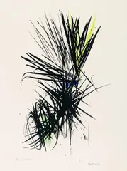 Hans Hartung, 2 Bll.: Komposition "10". Komposition "L 12", 1953, Drypoint