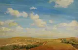 Valentin Ruths, Regenstein im Harz, Oil on cardboard