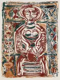 Massimo Campigli, Donna alla finestra, 1959, Photo-lithograph