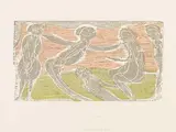 Gerhard Altenbourg, Halleluja zwischen den Fronten, 1978, Woodcut in colours