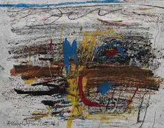 Arnold Fiedler, Durchbruch, 1963, Coloured chalk
