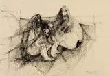 Enrique Brinkmann, Familie, 1962, Pen and Indian ink drawing