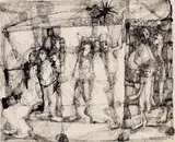 Enrique Brinkmann, Ohne Titel, 1957, Pen and Indian ink drawing