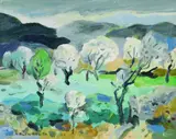 Jo von Kalckreuth, Bäume, 1964, Oil